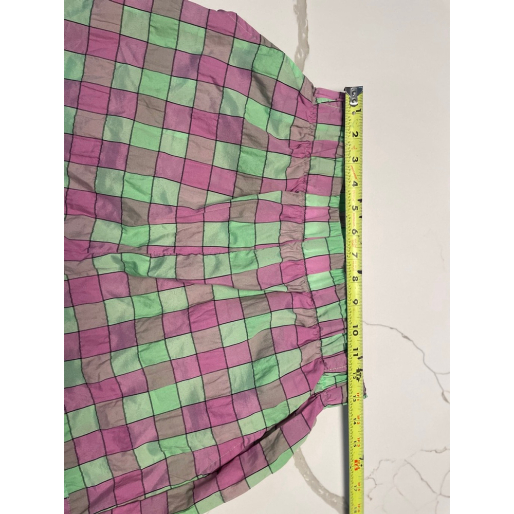 Free People Linus Plaid Short Set S Tie Front Top Festival Boho Colourful - Picture 7 of 10